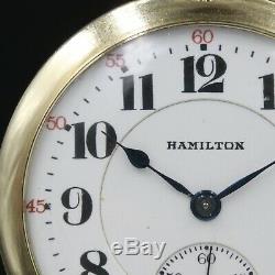 10k Gold 1922 Hamilton 21 Ruby Jewels 992 RAILROAD Grade Pocket Watch USA 16s