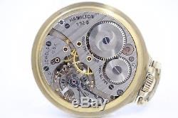 10k Gold HAMILTON 992B RAILWAY SPECIAL 21 Jewel Mechanical Pocket Watch OF 16s