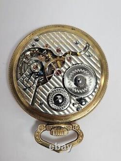 10kt Gold filled hamilton pocket watch. Second hand missing. 992 movement