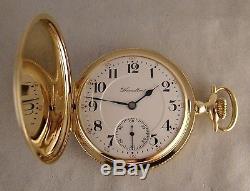 110 YEARS OLD HAMILTON 975 17j 14k SOLID GOLD HUNTER CASE 16s POCKET WATCH