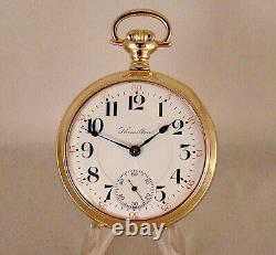 111 YEARS OLD HAMILTON 946 23j 14k GOLD FILLED SIZE 18s RAILROAD POCKET WATCH