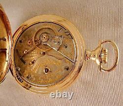 111 YEARS OLD HAMILTON 946 23j 14k GOLD FILLED SIZE 18s RAILROAD POCKET WATCH