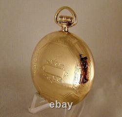 112 YEARS OLD HAMILTON 940 21j 10k GOLD FILLED OPEN FACE 18s RR POCKET WATCH