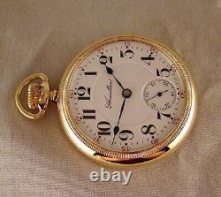 112 YEARS OLD HAMILTON 940 21j 10k GOLD FILLED OPEN FACE 18s RR POCKET WATCH