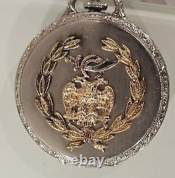 14K Gold Masonic Hamilton 23J Pocket watch Wadsworth Case withgold Chain &