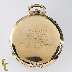 14K Yellow Gold Hamilton Antique Open Face Pocket Watch Gr 917 Size 10 17 Jewel