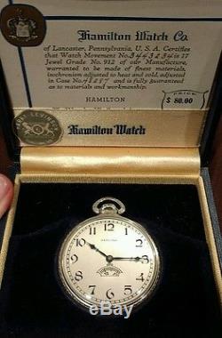 14k Hamilton 12s Secometer solid gold pennsylvania ohio railroad pocket watch