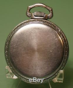 16 size Hamilton 21 jewel 992b railroad model 14 pocket watch, nickel chrome cas