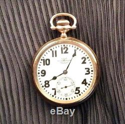 16s 23 Jewel Ball Hamilton Rare Railroad Fancy Case Pocket Watch B617141