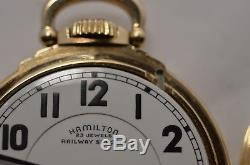 16s Hamilton 23j 950b, Original Porcelain Dial marked Railway Special, MINT