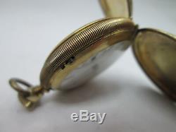 1879 Antique 14k Yellow Gold Hampden Dueber Double Hunter Pocket Watch