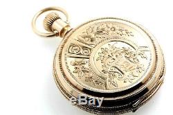 1896 Hamilton 18S 931 Pocket Watch With Heavy 14K Case & Fancy Dial