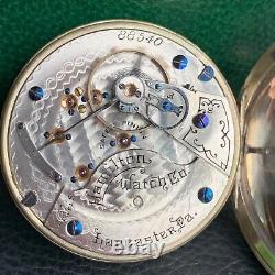 1898 Hamilton Grade 930 18S 17 Jewels Pocket Watch