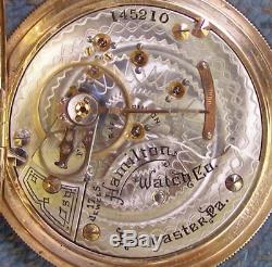 18S 17J Hamilton 925GT Yellow Gold Filled Hunters Case Pocket Watch Serviced