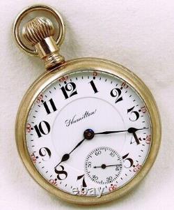 18s Hamilton M-940 Railroad 21J Highly Damaskeened Display Pocket Watch, Beauty