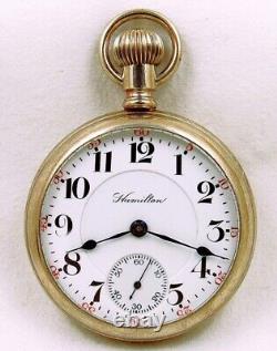 18s Hamilton M-940 Railroad 21J Highly Damaskeened Display Pocket Watch, Beauty