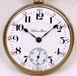 18s Hamilton M-940 Railroad 21J Highly Damaskeened Display Pocket Watch, Beauty