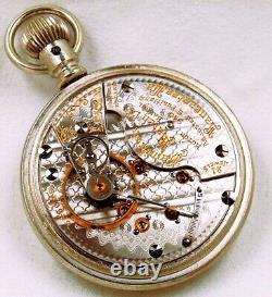 18s Hamilton M-940 Railroad 21J Highly Damaskeened Display Pocket Watch, Beauty