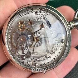 1900 Hamilton Grade 927 Display Case 18S 17 Jewels Pocket Watch Mint