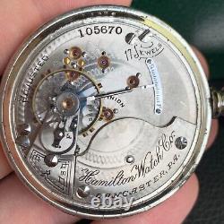 1900 Hamilton Grade 927 Display Case 18S 17 Jewels Pocket Watch Mint
