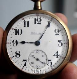 1900s HAMILTON 17 Jewels Mechanical Pocket Watch 974