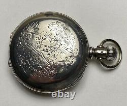 1901 Hamilton 18s 935 Grade Coin Silver 17j Lever Set Hunter Pocket Watch