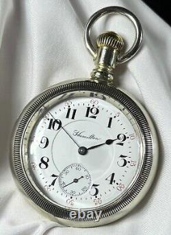 1901 Hamilton Grade 940 18s 21j Mod 1 Railroad Gr Pocket Watch Monster 2.5 Case