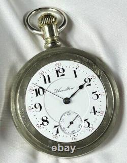 1901 Hamilton Grade 940 18s 21j Mod 1 Railroad Gr Pocket Watch Monster 2.5 Case