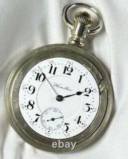 1901 Hamilton Grade 940 18s 21j Mod 1 Railroad Gr Pocket Watch Monster 2.5 Case