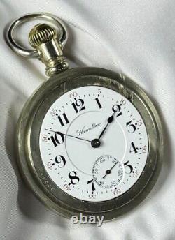 1901 Hamilton Grade 940 18s 21j Mod 1 Railroad Gr Pocket Watch Monster 2.5 Case