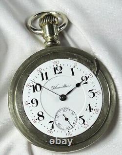 1901 Hamilton Grade 940 18s 21j Mod 1 Railroad Gr Pocket Watch Monster 2.5 Case