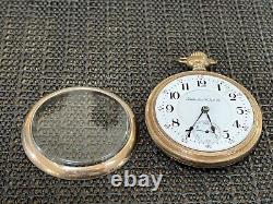 1902 Hamilton 21J Grade 940 18S RailRoad Pocket Watch Gold Filled Wadsworth Case