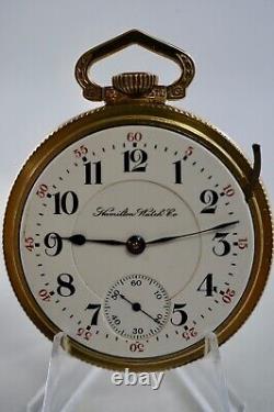 1902 Hamilton Railroad Grade 940 Model 1 21J 18S 10K RGP Pocket Watch Runs