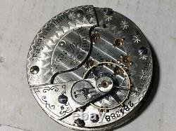 1903 Hamilton Pocket Watch Movement Grade 934 -Runs
