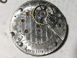 1903 Hamilton Pocket Watch Movement Grade 934 -Runs