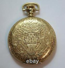 1904 RARE HAMILTON Grade 961 16s 21j Hunting Pocket Watch 14k Solid Gold