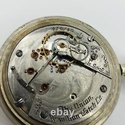 1905 Grade 924 Hamilton Open Face Pocket Watch 18s 17J Movement Repair Openface