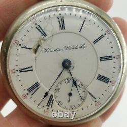1905 Grade 924 Hamilton Open Face Pocket Watch 18s 17J Movement Repair Openface