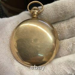 1905 Hamilton Grade 925 18S 17J Gold Filled Pocket Watch NR