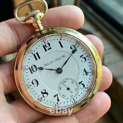 1905 Hamilton Grade 946 18S 23 Jewels Railroad Grade Gold Filled Pocket Watch