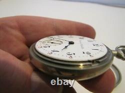 1905 Hamilton Pocket Watch Grade 924 Model 1 Size 18s 17j Works Nickel Silver