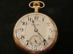 1906 Hamilton Rare 936 Rr Pocket Watch 18s & 17j Gf Runs