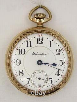 1908 Hamilton 21 Jewel 940 RR Pocket Watch in 10k Gold Filled Keystone Case
