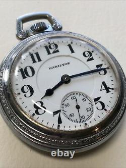 1908 Hamilton Grade Pocket Watch Grade 946 Model 1, 18s, 23j, 5p, Display Case