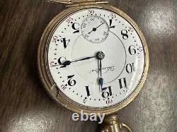 1908 Hamilton Railroad Grade 936 17Jewels 18s pocket watch Flip out case works