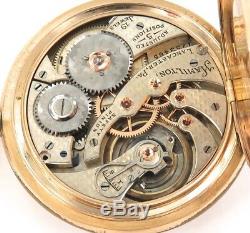 1910 Hamilton 12s 19j 14k Gold Pocket Watch, Super Rare Only 24,700 Made