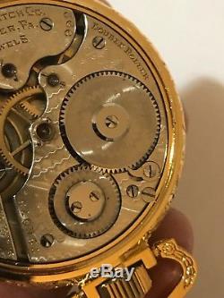 1910 Hamilton 992 Rare 4 Ft Railroad Pocket Watch Display Salesman Case Accurate