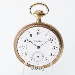 1910 Hamilton Model 1 Grade 974 16S 17J Mechanical Men's Pocket Watch Running