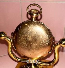 1912 Gold Filled Hamilton Pocket Watch Stand 17 Jewels #944077 Philadelphia Case