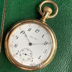 1912 Hamilton Grade 974 16S 17 Jewels Gold Filled Pocket Watch